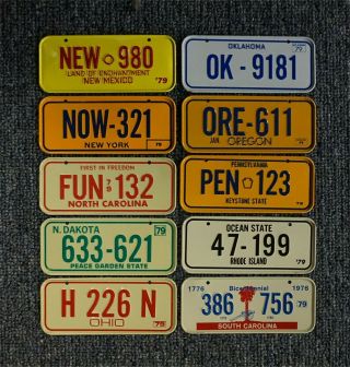 1979 Post Honeycomb Cereal Miniature / Bicycle License Plate Set - 50 States 5