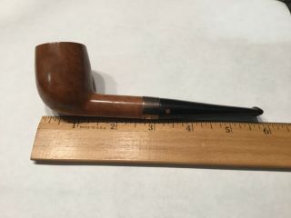 Briar Pipe,  Billiard Shape,  Unsmoked,  With Sterling Silver Band