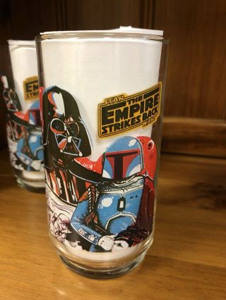 Vintage Star Wars Empire Strikes Back 1980 BurgerKing Coca - Cola Glasses Set of 4 3