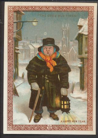C6930 Victorian Goodall Year Card: Night Watchman