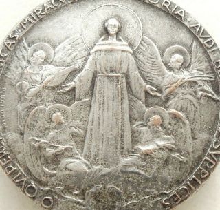 Death Of Saint Anthony & Angels Decor Sublime 1931 Antique Art Medal By Boldrin