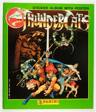 2x 1986 Thundercats Sticker Albums With Poster By Panini