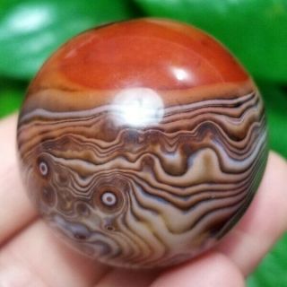 35mm Natural Uruguay Crazy Lace Agate Gemstone Energy Healing Ball.