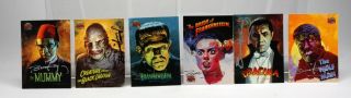 6 Autographed Signed Basil Gogos Universal Famous Monster Comic Card Set