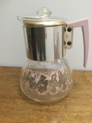 Vintage Perc - King By Handcraft Pink And Gold Coffee Pot