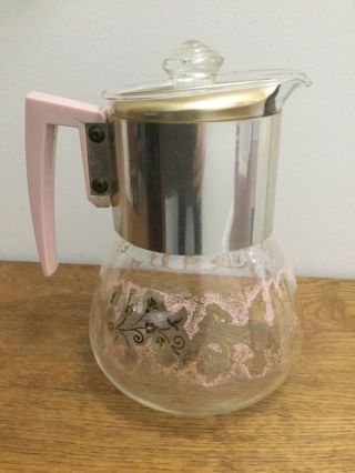 Vintage Perc - King By Handcraft Pink and Gold Coffee Pot 2