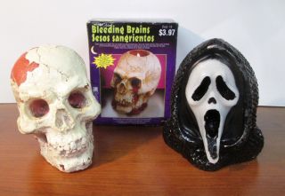 Scream Ghostface & Skull Bleeding Brains Candle Halloween Set Fun World