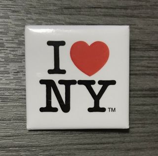 Vintage I Love Ny York City Travel Tourist 1.  5 " Souvenir Pinback Button