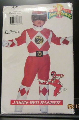Butterick Boys Costume Jason Red Power Ranger Sewing Pattern 3661 All Sizes Inc