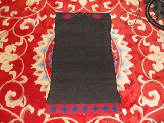 Vintage Native American Navajo Hand Woven Ladies Dress 40 " X 24 " Black Red Blue