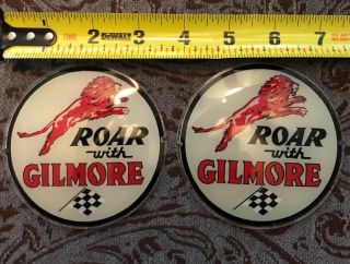 2 Roar With Gilmore Gasoline Signs