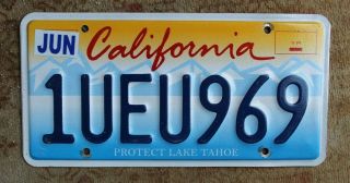 California Protect Lake Tahoe Specialty License Plate