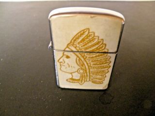 Old Cigarette Lighter Indian Chief Head