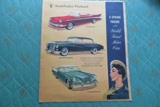 Auc38 1958 Studebaker Packard Mercedes Benz Sales Brochure Spring Edition