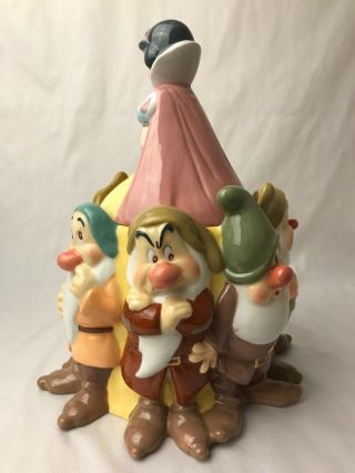 Walt Disney Snow White & The Seven Dwarfs Porcelain Cookie Jar 10 