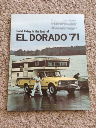 1971 El Dorado,  Campers,  For Pickup Trucks,  Sales Literature.