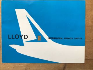 Lloyd International Airways Douglas Dc - 8 Passenger Brochure Very Rare