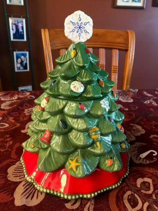 Temp - Tations By Tara Holiday Christmas Tree Cookie Jar - Ppp - Sq - 940048