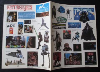 Rare Star Wars Return Of The Jedi Hi - C Mail Away Promo Stickers 1983