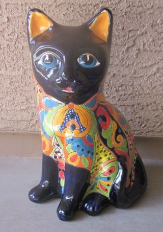 Mexican Talavera Pottery Cat 14