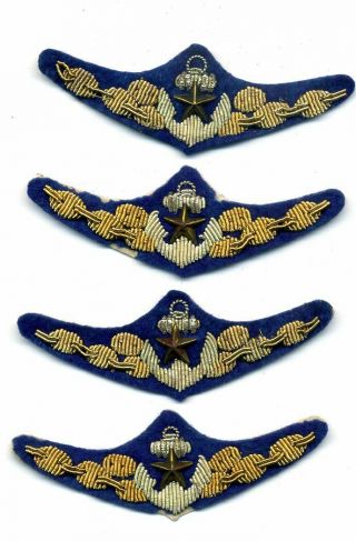 (4) Ww2 Imperial Japanese Navy Naval Pilot Gold - Silver Bullion Wings