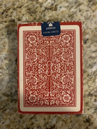 Rare Vintage Deck Arrco Streamline 1 Poker Playing Cards