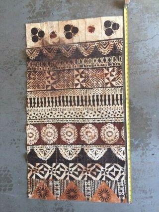 Polynesian/Fijian Masi Tapa Bark Cloth - Large Size - 43.  5 x 23.  5 inches 2