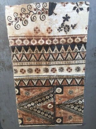 Polynesian/Fijian Masi Tapa Bark Cloth - Large Size - 43.  5 x 23.  5 inches 7