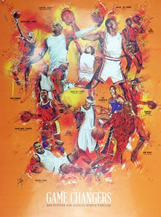 Basketball Poster Black Sports History Wall Art Print African American (18x24)