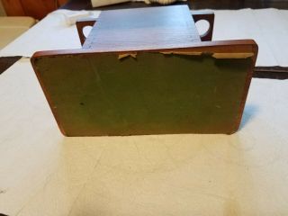 Vintage Wood Tobacco Pipe Stand with storage box Holds 6 Pipes 4