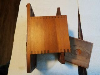 Vintage Wood Tobacco Pipe Stand with storage box Holds 6 Pipes 7