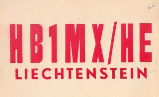 Hb1mx/he Qsl Card - - Liechtenstein - - 1956