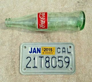 Ca California Cali Motorcycle License Tag Plate 21T8059 Man Cave 2000 era 3