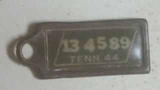 Vtg 1944 Tennessee Dav Keychain License Plate Tag Gibson Co 13