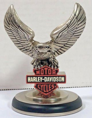 Franklin 1998 Harley - Davidson Motorcycles Eagle Pocket Watch Holder Stand