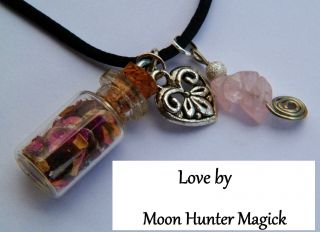 Love Charm Spell Necklace© Attraction Heart Chakra Talisman Love Amulet