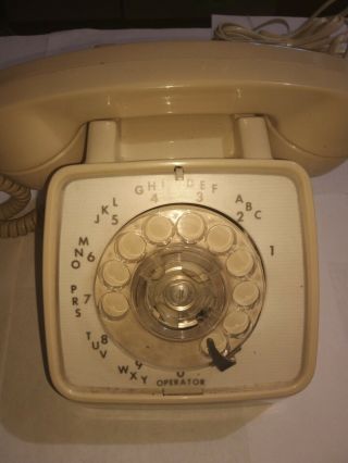 Gte Automatic Electric Rotary Phone Color Beige