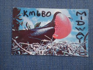 Four QSL Postcards Ham Radio Cards Midway Islands 3