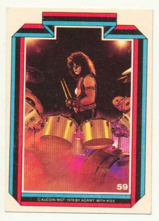 Kiss Eric Carr Australian 1980s Donruss Aucoin Trading Card
