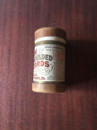 Vintage Edison Gold Moulded Records Cylinder 2