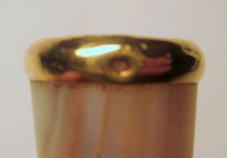 ANTIQUE FRENCH 18K GOLD MOTHER OF PEARL CIGAR CHEROOT HOLDER IN CASE 3 DAY NR 3