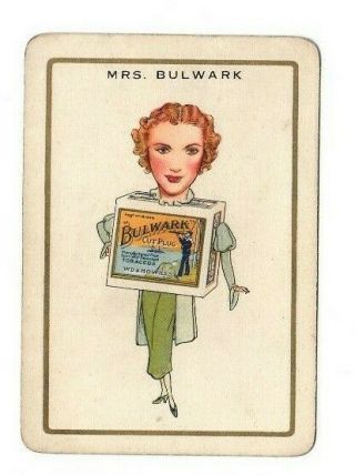 1 Wide Playing Game Swap Card Tobacco Cigarettes Bulwark Art Deco Lady