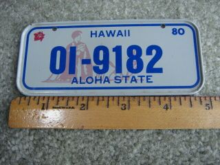 Hawaii,  Aloha State,  Plate For Motorized Scooter,  Grocery Cart,  Whatever 4.  75 " X2