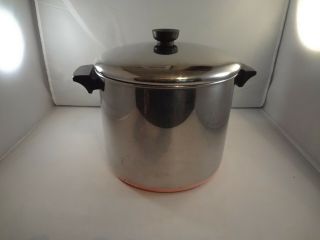 Revere Ware 1801 Stock Pot W/lid 8 Qt.  7.  5 In.  High Rome Ny