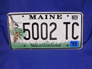 2013 Maine Slogan License Plate