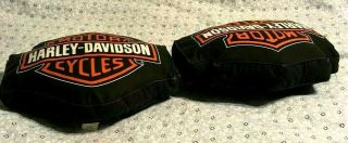 authentic HARLEY DAVIDSON MOTORCYCLES THROW PILLOWS (SET OF 2) PILLOW 14X12X4 