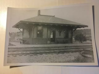 Vintage Photo Maine Central Railroad Station Hemon Pond Maine Me