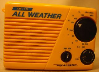 Vintage Realistic AM/FM All Weather Portable Radio No.  12 - 783 2