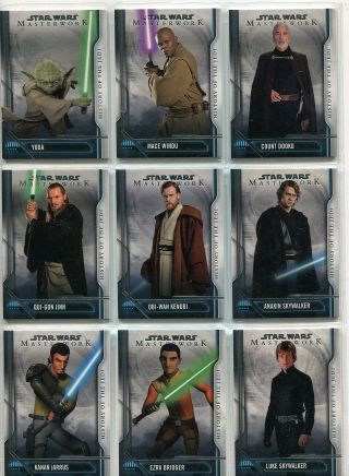 Star Wars Masterwork 2018 Complete 10 Card Chase Set History Of The Jedi