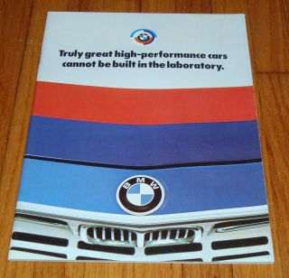 1977 Bmw Motorsport Sales Brochure 3.  0 Csl Si 320i 1800 2000 Ti 328